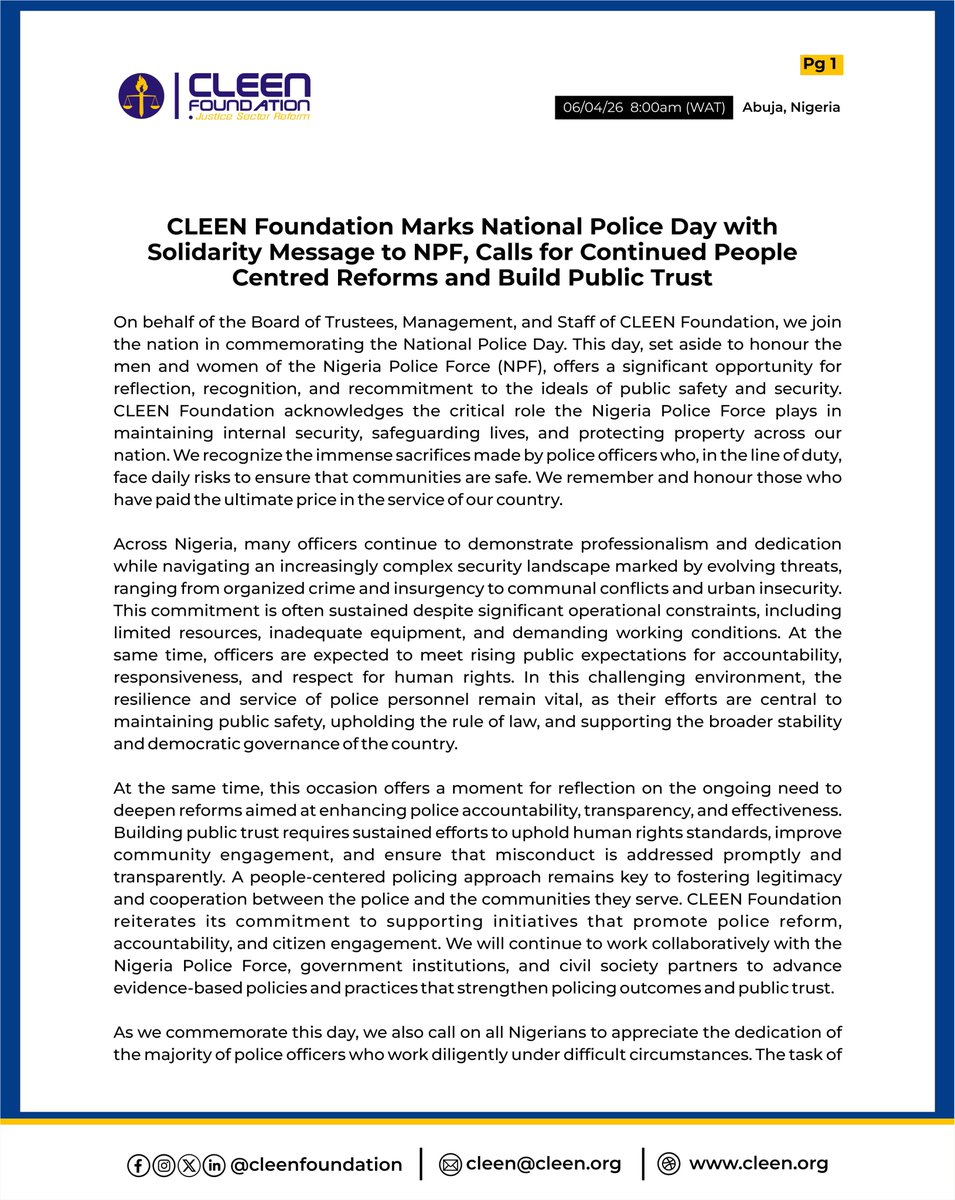 CLEEN Foundation tweet media