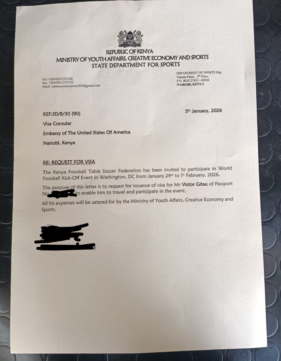 VictorGitau6's tweet photo. Placed on 9th February where my agent wrote several emails requesting for a better date because the event was on 29th January but on 9th January I received a declination letter from the department of sports where they gave a poor excuse of time.  I decided to lie low and accept. https://t.co/LCftLyFUeF