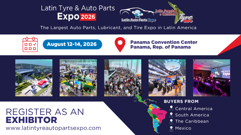 motorindiatweet's tweet image. Where the automotive aftermarket meets opportunity 🚀
Latin Tyre &amp;amp; Auto Parts Expo 2026 is calling!

📅 August 12–14, 2026
📍 Panama Convention Center, Panama

🔗 𝐋𝐞𝐚𝐫𝐧 𝐦𝐨𝐫𝐞: latintyreautopartsexpo.com

#AutoParts #TyreIndustry #Expo2026 #Automotive