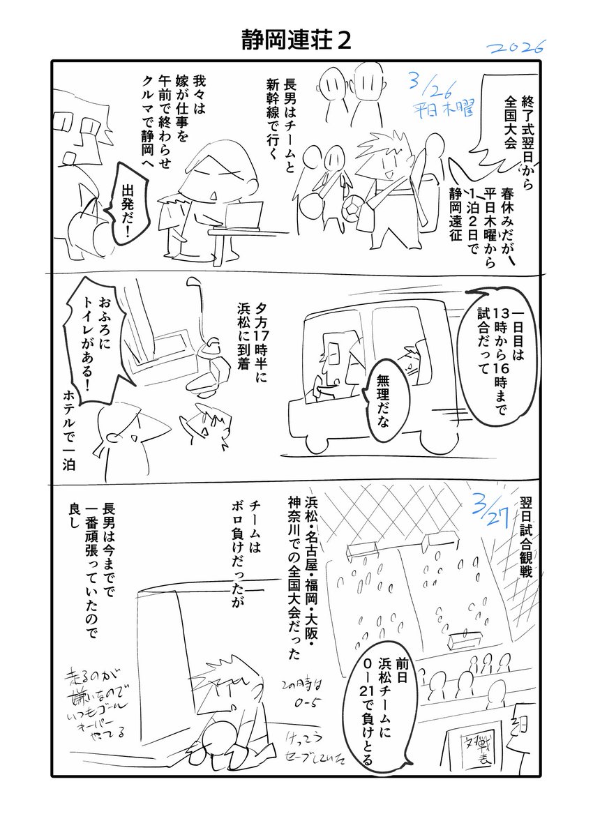 長男(小2)のサッカー大会で静岡浜松まで行ってきた。
さらに三津シーパラダイスと富士サファリにも行ってきた。
忙しい春休みだった…。 