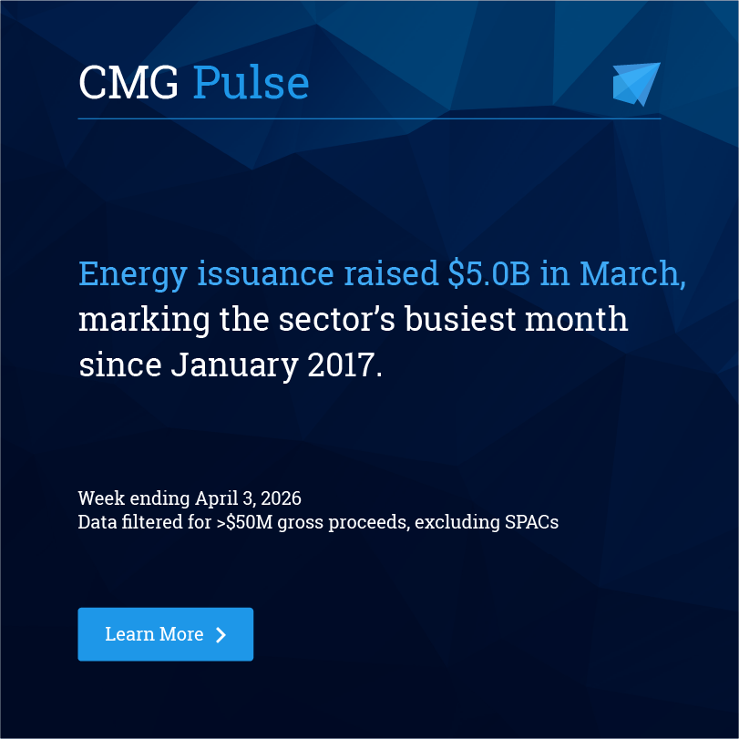 CMG’s Pulse is powered by DataLab, delivering global ECM market signals and performance trends.

🔗 Visit hubs.ly/Q049Fl640 for more insights.
📩 To learn more, contact sales@cmgx.io.