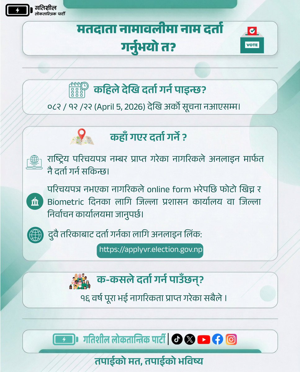 Gatisheel Loktantrik Party tweet media