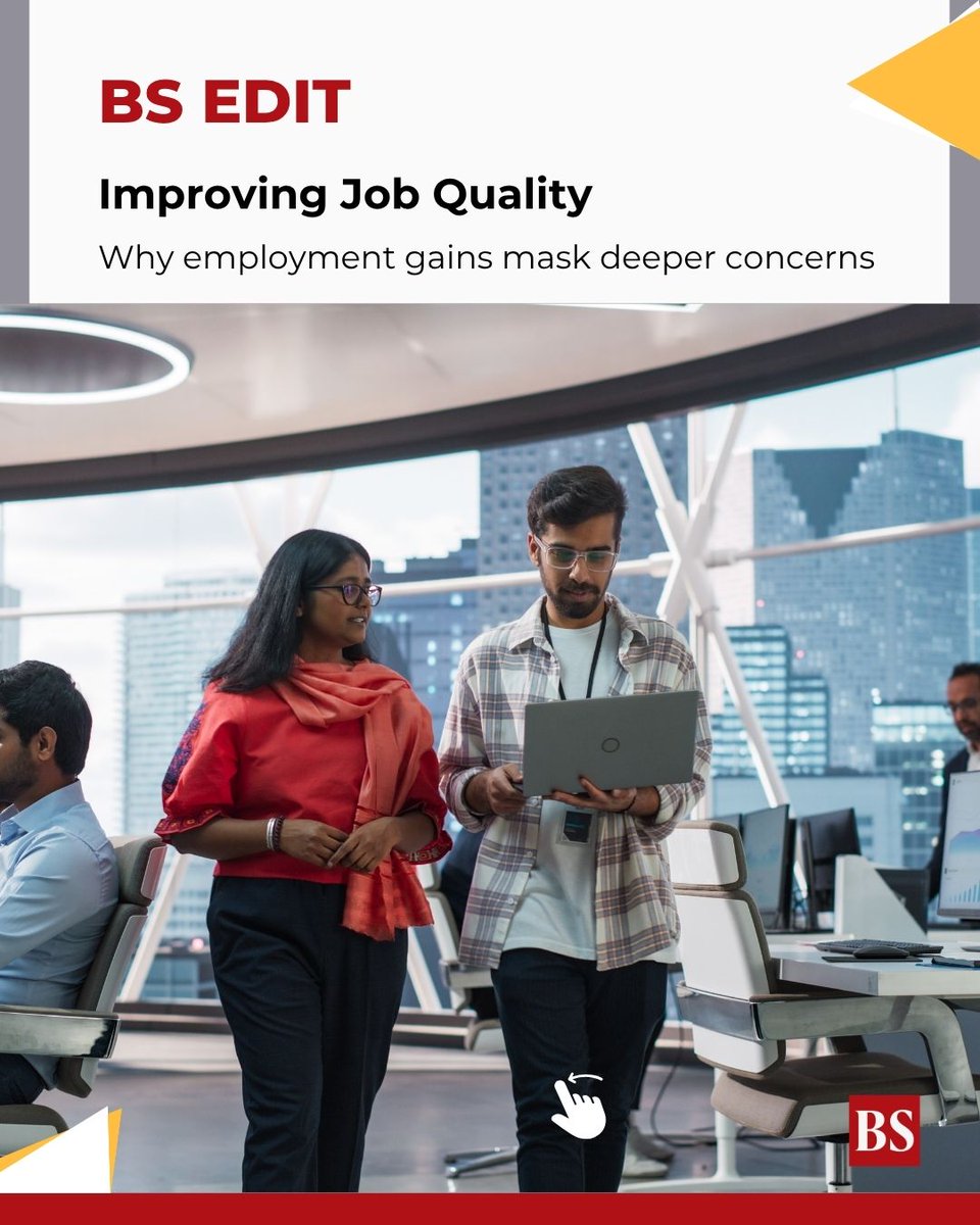bsindia's tweet image. #BSEditorial | While the revamped PLFS is a welcome step, the focus should now be on improving job quality. India needs to create more productive jobs, which will help support demand and growth over the medium to long term.

mybs.in/2g5KoBZ

#PLFS #Jobs #Employment