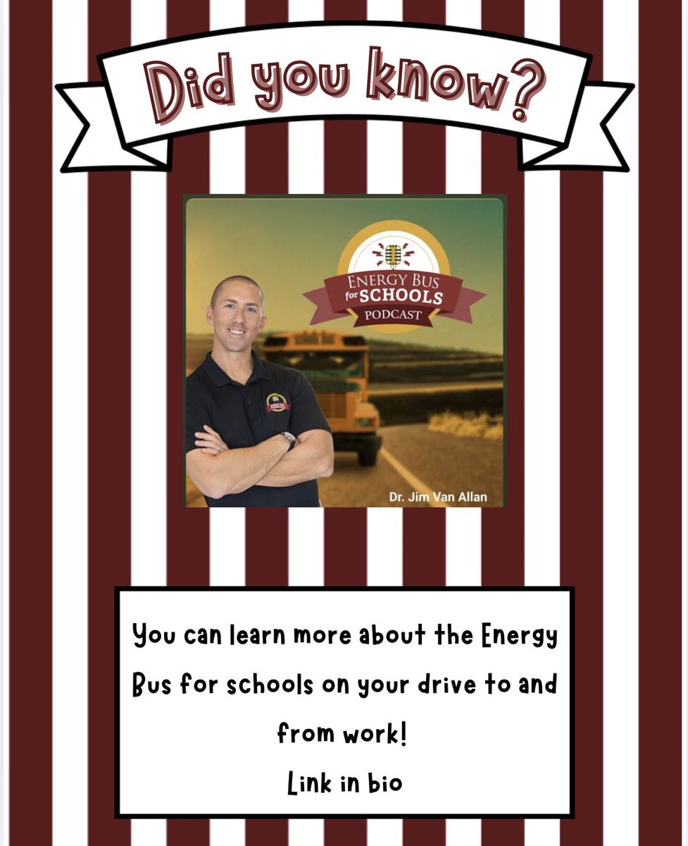 EnergyBusSchool's tweet image. What better way to start your week than with positive energy? ☀️
Check out the podcast—link in bio!
#energybusforschools #positiveenergy #mondayfunday #motivation #podcast