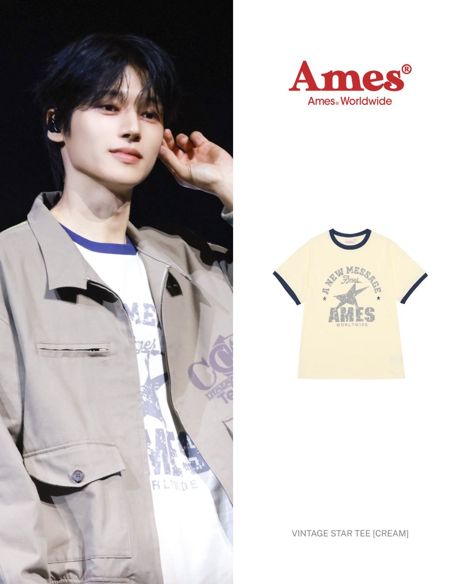 emmabesidepr's tweet photo. 에이티즈 우영의 사운드 체크 속 티셔츠 정보!

✔️Celeb: ATEEZ 에이티즈 우영
✔️Brand: Ames Worldwide
✔️Item: VINTAGE STAR TEE [CREAM]
✔️Media: 사운드 체크

#ateez #wooyoung #amesworldwide #에이티즈 #우영 #에이티즈패션 #우영패션 #아메스월드와이드 https://t.co/mYTk8Cf1JK