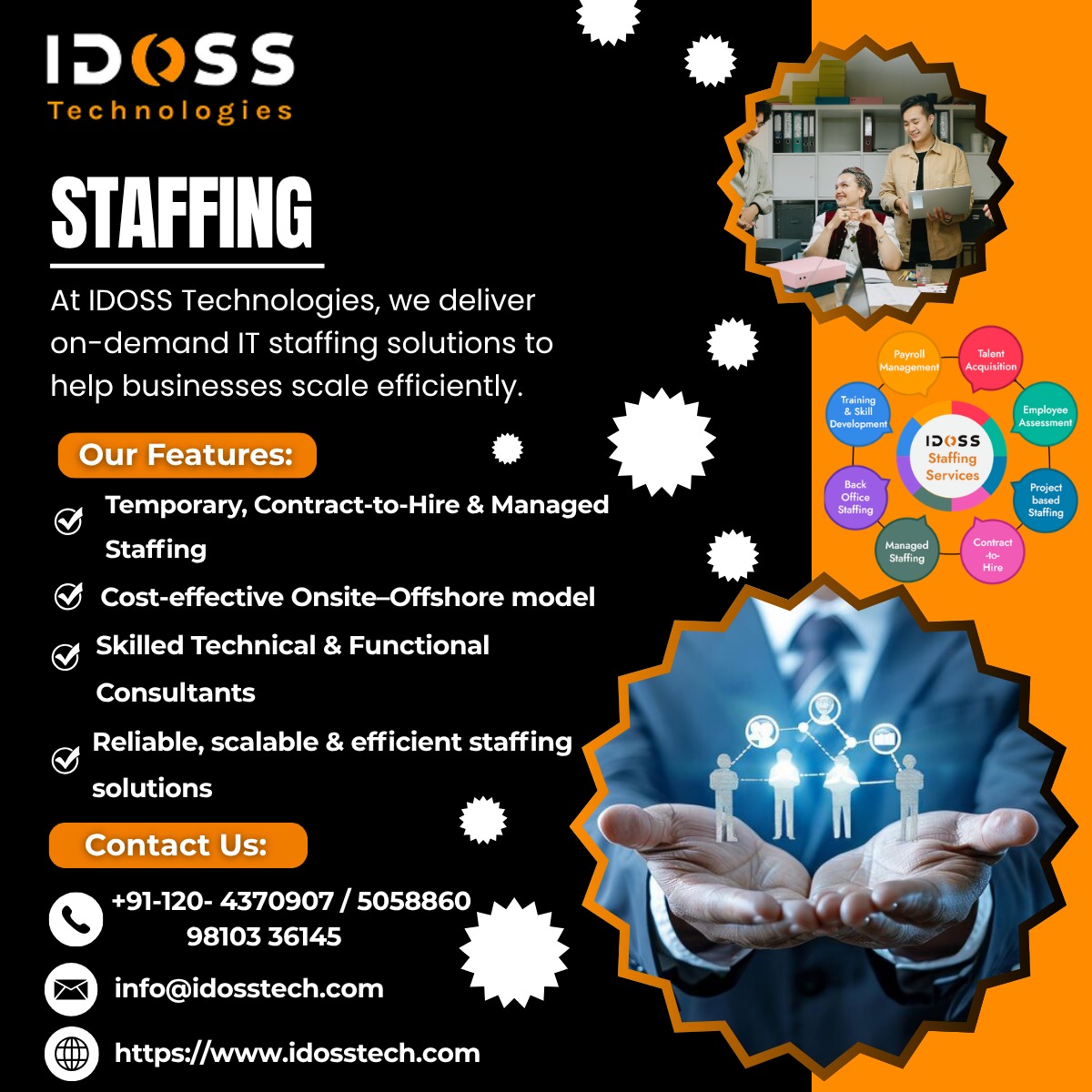 Idosstech's tweet photo. Scale Your Business with Reliable IT Staffing Solutions | IDOSS Technologies

#ITStaffing #StaffingSolutions #IDOSSTechnologies #HiringSolutions #TechTalent #ContractHiring https://t.co/H07ZrUrCUe