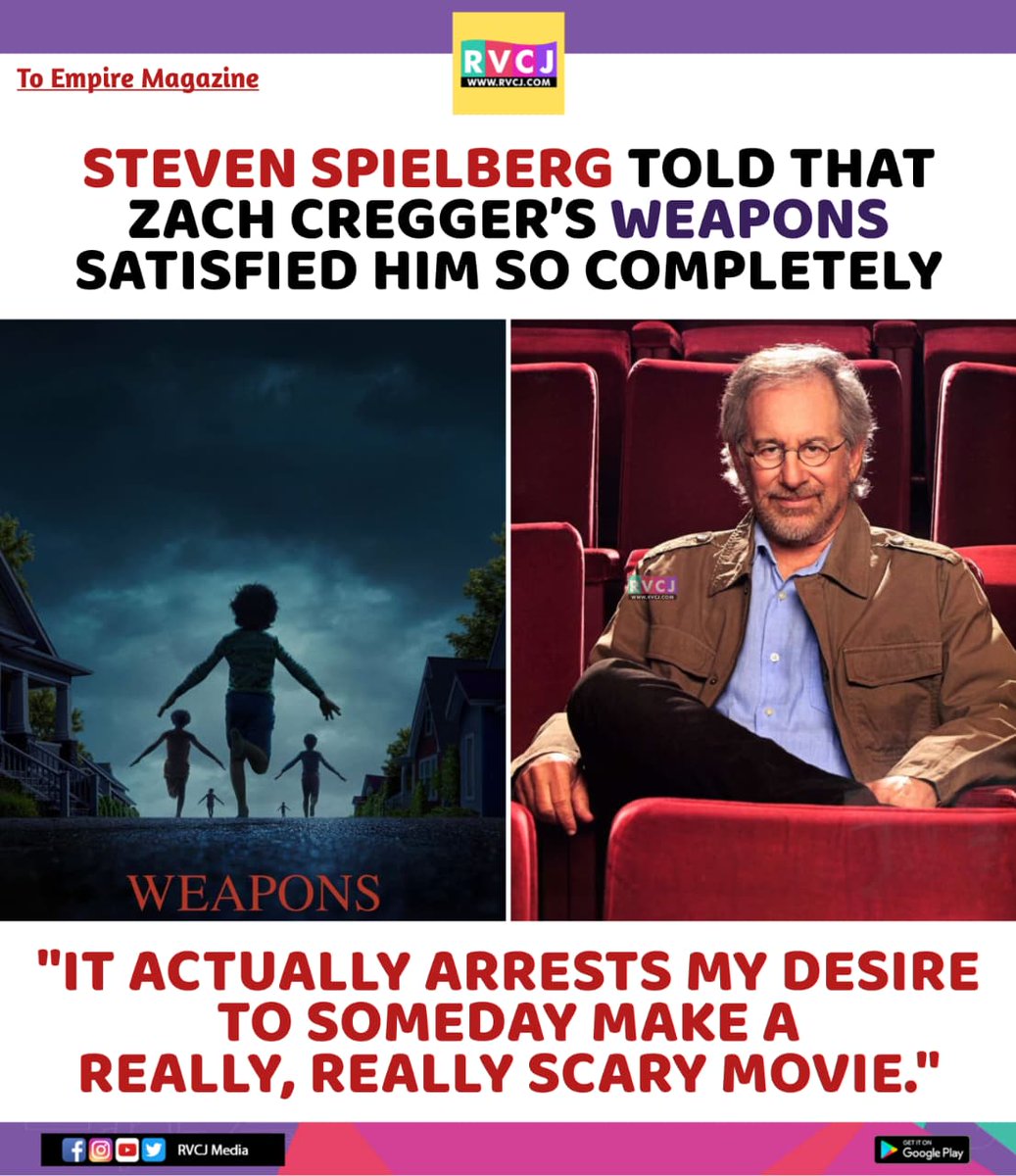 rvcjmovies's tweet image. Steven Spielberg praises Weapons

#weapons #horror #stevenspielberg #zachcregger #netflix