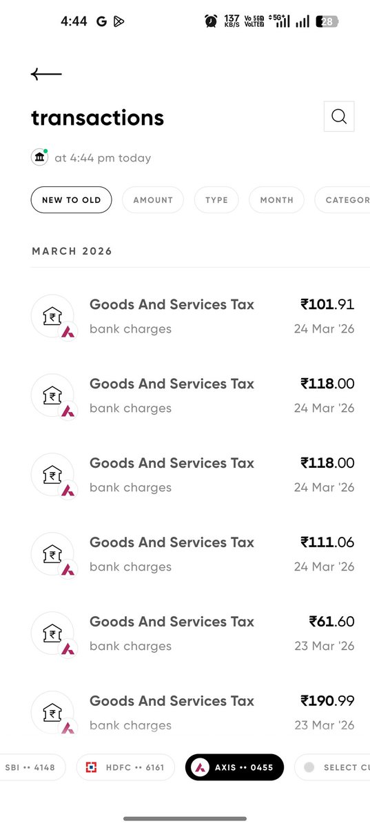 RockerUdhai's tweet photo. @AxisBankSupport @AxisBank how ticket is closed automatically without any resolution I've have not received any solution I've been not contacted by any person from your end this is very bad experience to me total money of 707 rs is vanished in my account  due to multiple tax !!! https://t.co/Tff34Hu6gc