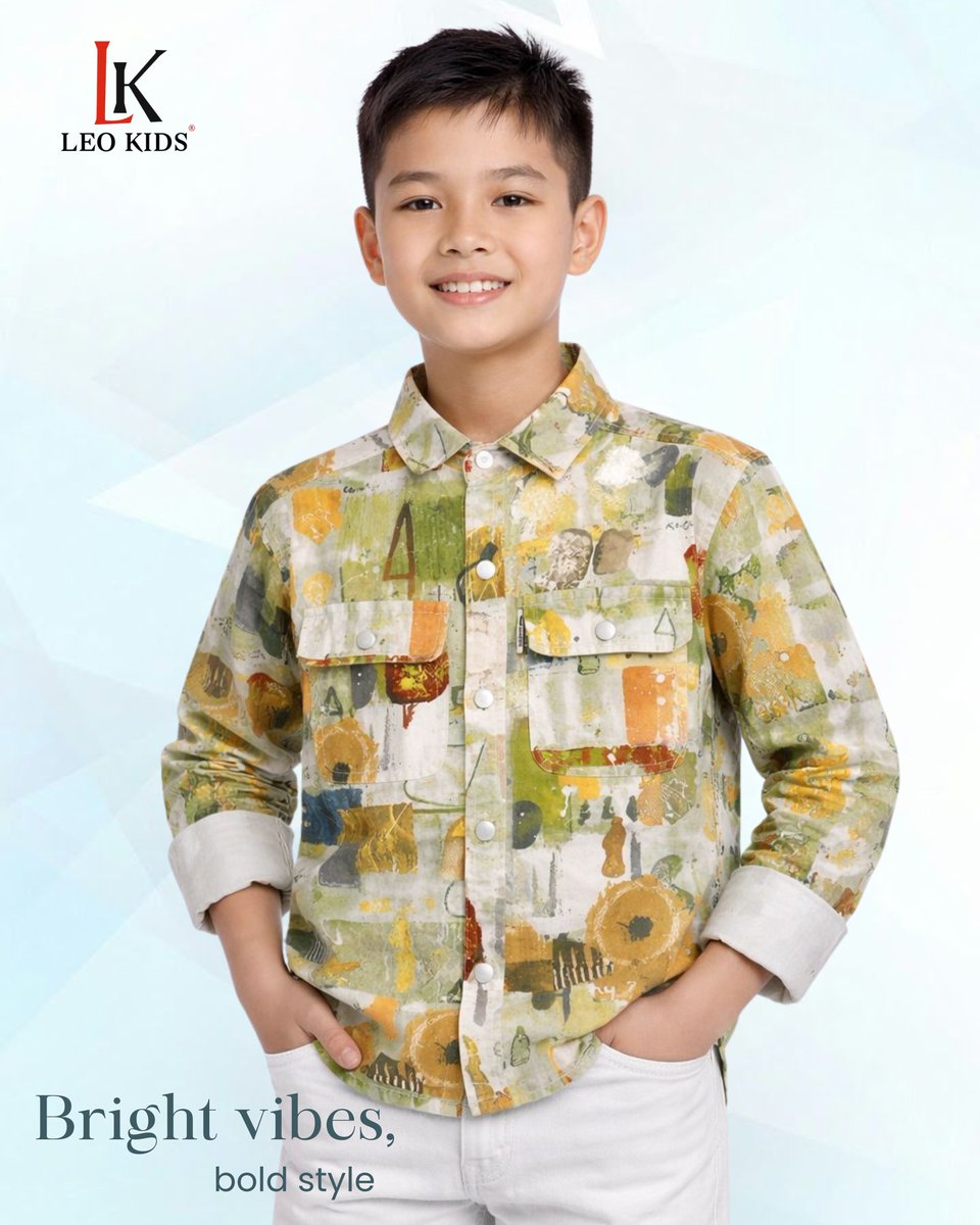LeoKidsboyswear's tweet image. Leokids abstract printed shirt, cool style kids love everywhere today
#Leokids #KidsFashion #AbstractPrint #StylishKids #TrendyKidsWear #KidsStyle #FashionKids #NewArrival #CuteOutfit #KidsClothing

{Leokids, kids fashion, abstract print shirt, trendy kids wear}