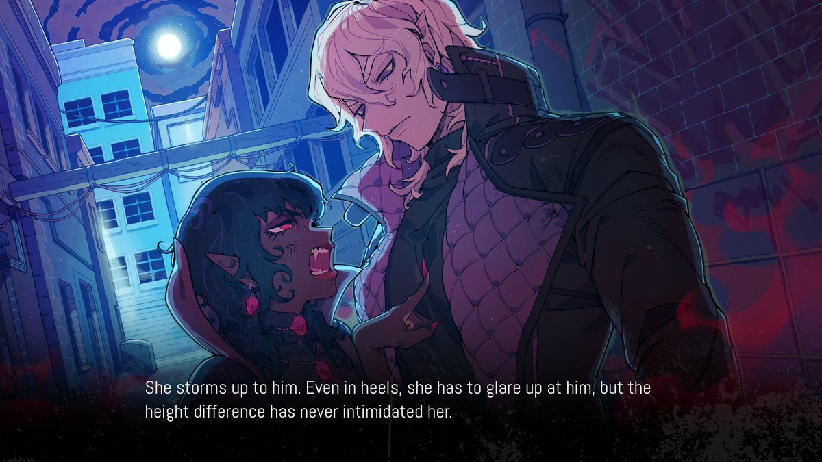 itchio's tweet photo. Burn the Midnight Oil: A supernatural neon-noir romance game about monsters, love, and other horrors. 

https://t.co/hyeSvJM2lo https://t.co/lWMqNAmU2w