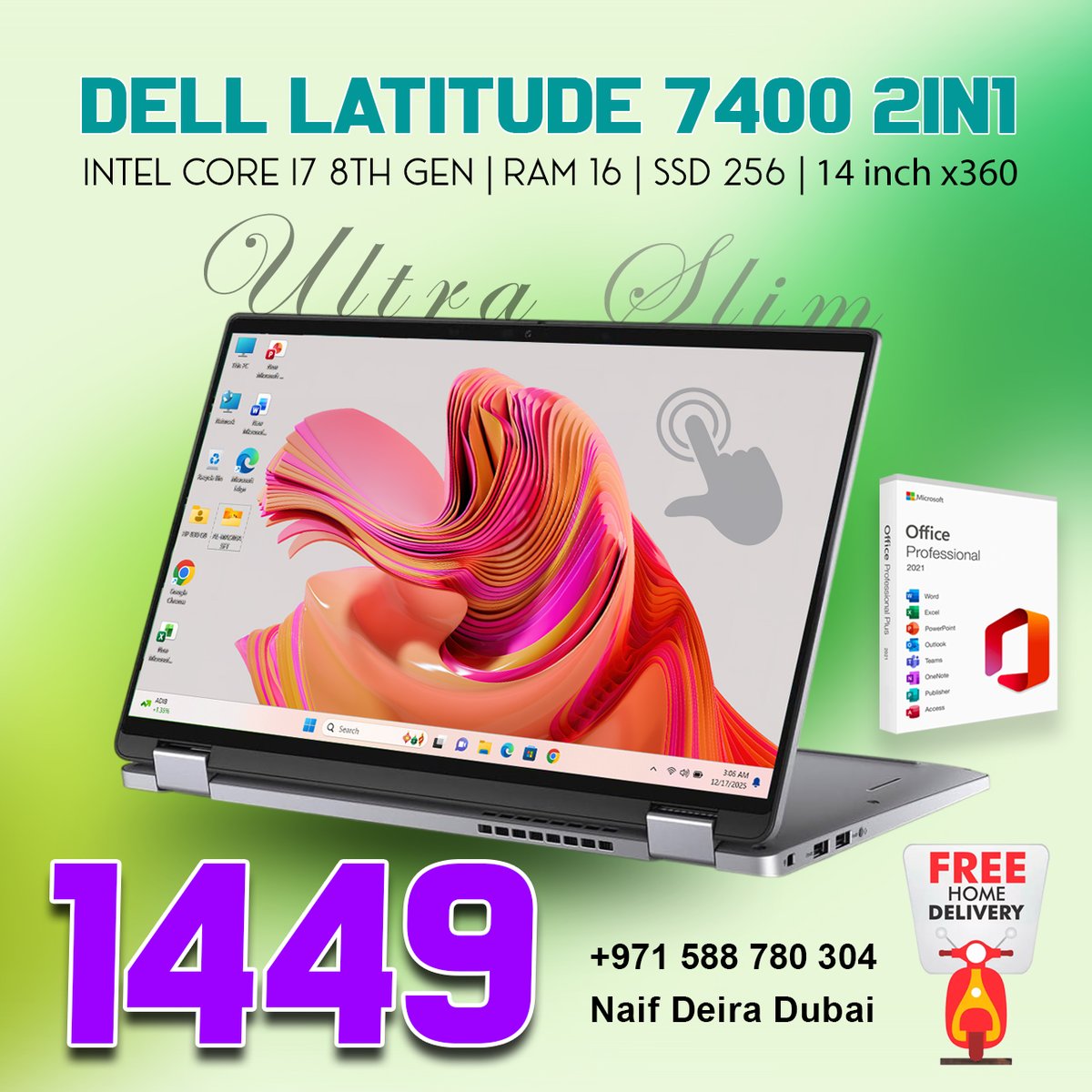 SMadina3's tweet image. Dell Latitude 7400 2in1 Metal i7 8th | RAM 16 | SSD 256 | 14 inch x360 Touch | A++ Condition  
#Dell #delllatitude #DellLaptop #delllatitude74002in1 #UsedLaptopUAE #usedlaptop
