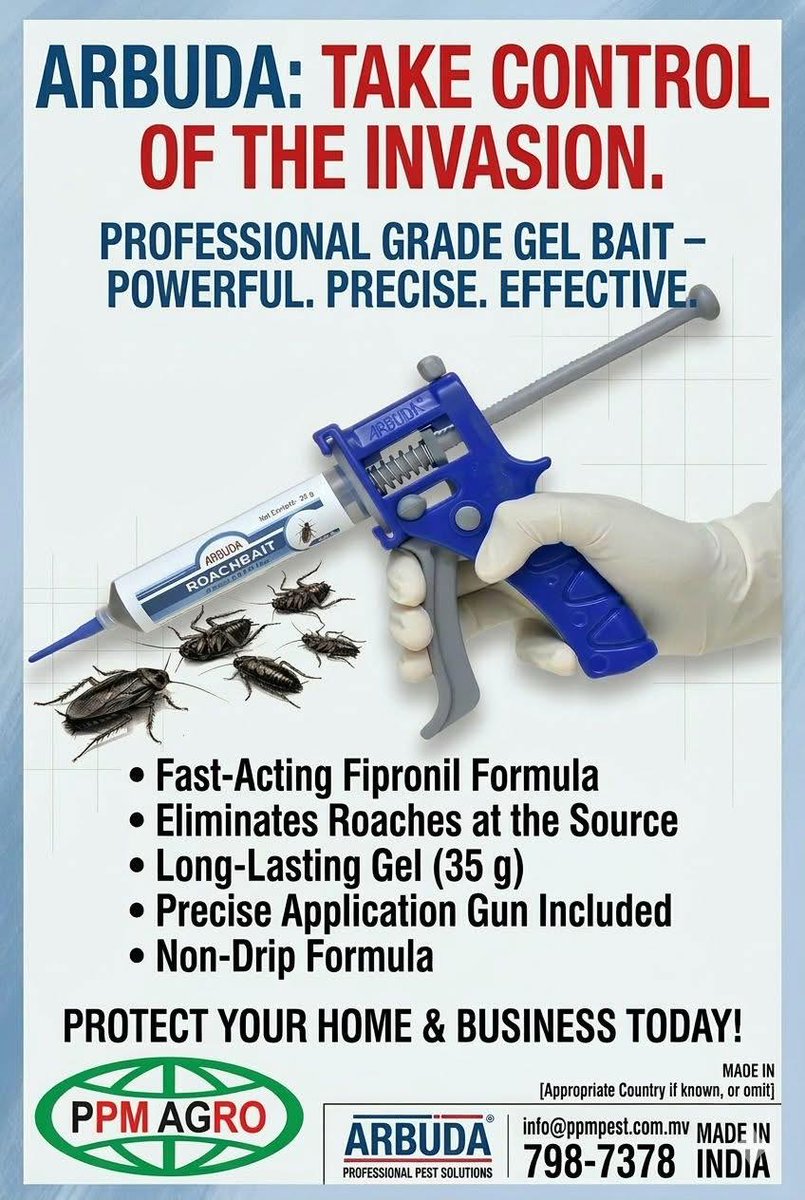 The best product for eradicate cockroach infestation from your home . Just call 798-7378