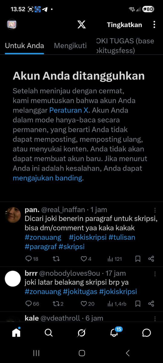 Haiii ini aku flowie boleh bantu RT nya engga guys? Akunku kena sushi :( Bantu aku mencari mutualan ku di akun sebelumnya dong, ayo mutualan lagi biar aku follow perlahan 🥹 🥹 
Buat custku semua, aku disini ya! Untuk update testimoni semua akan aku taruh di bawah #zonauangㅤ
