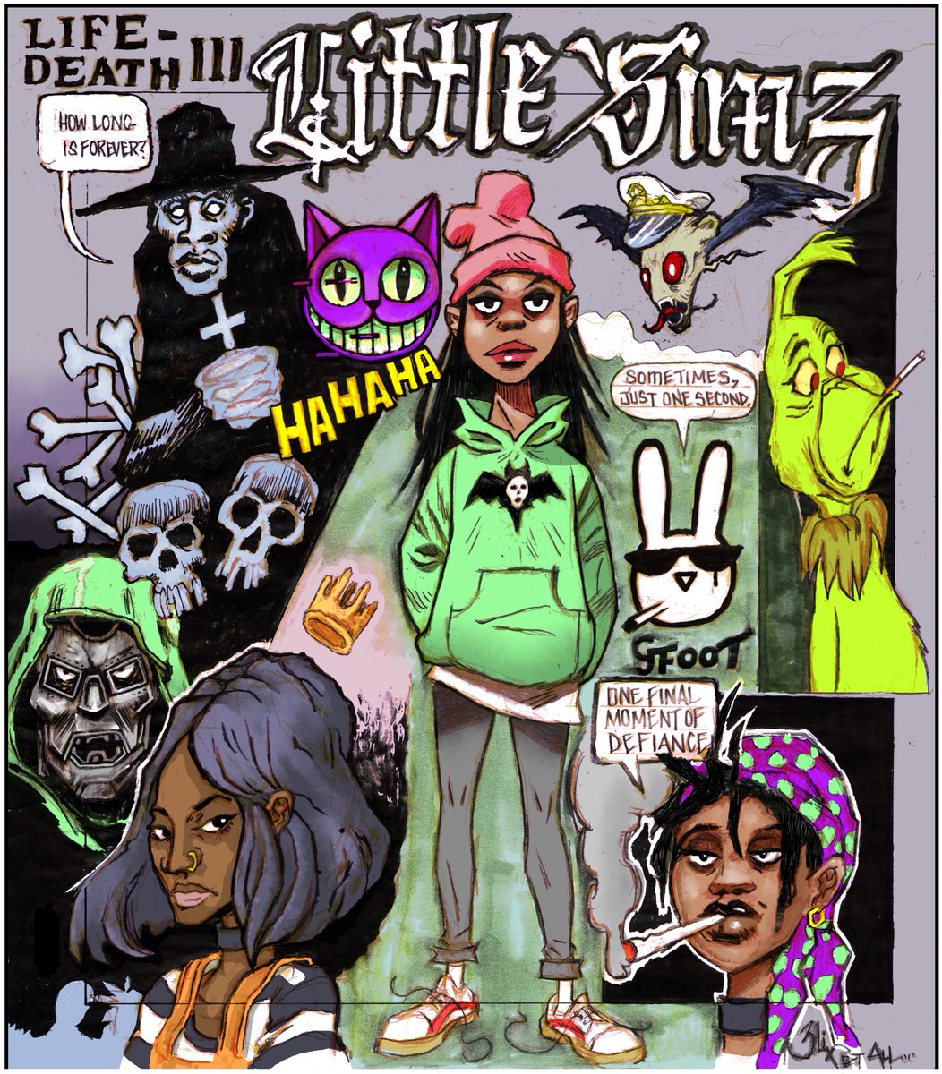 3lix13's tweet photo. Research for Little Simz
#LittleSims #Terada #Katsuya #Grinch #ChuckJones #VampireBat #WhiteRabbit #Grafitti #drawingcomics #ChesireCat #Research #sketchbook #spliff #Doom #MFDOOM #gorillaz #cartooning #SwampThing #StephenBisette #Wonderland #Bones #skulls #TVPaint #hewll #GFoot https://t.co/ugaEQSmmMo