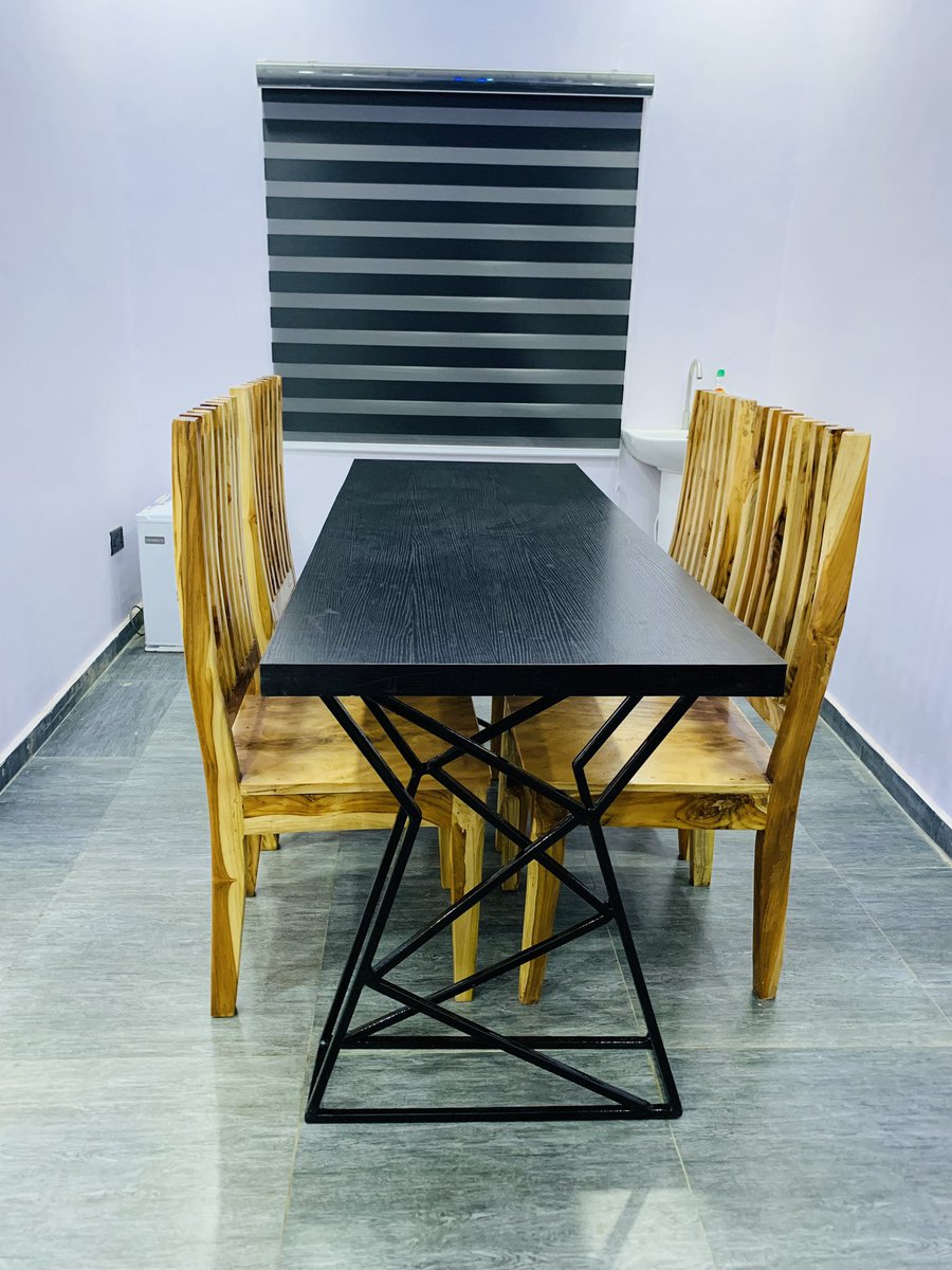 tolagrafik's tweet photo. Here is my dining table. 

Welder + Furniture + Painter, all nailed it.

NB: I replicated the design for two friends as well.

#LifeOfADesigner https://t.co/1UFR4tKRHo