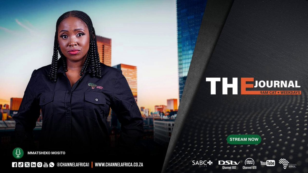 channelafrica1's tweet image. You are now with Mmatsheko Mosito on #TheJournal until 12:00 CAT. 

Get your latest news, views and entertainment, right here on #ChannelAfrica the #AfricanPerspective 

Tune In:
💻: Channel Africa Website |  Mobile App 📲| @SABCPlusApp 📲

Alternatively, 

We are streaming LIVE