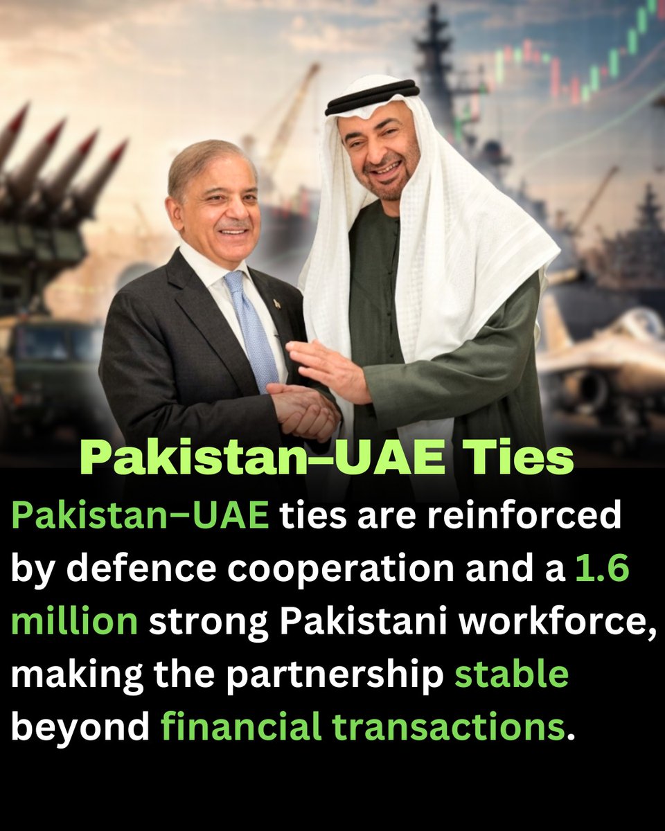 Matured deposits are routine. $3B deals, skilled Pakistani workforce, defense training, and cultural bonds make relations unshakable.

#PakistanUAE #paredãobbb #rimjhim #BeşiktaşınMaçıVar #AtletiBarça #PakistanStrong