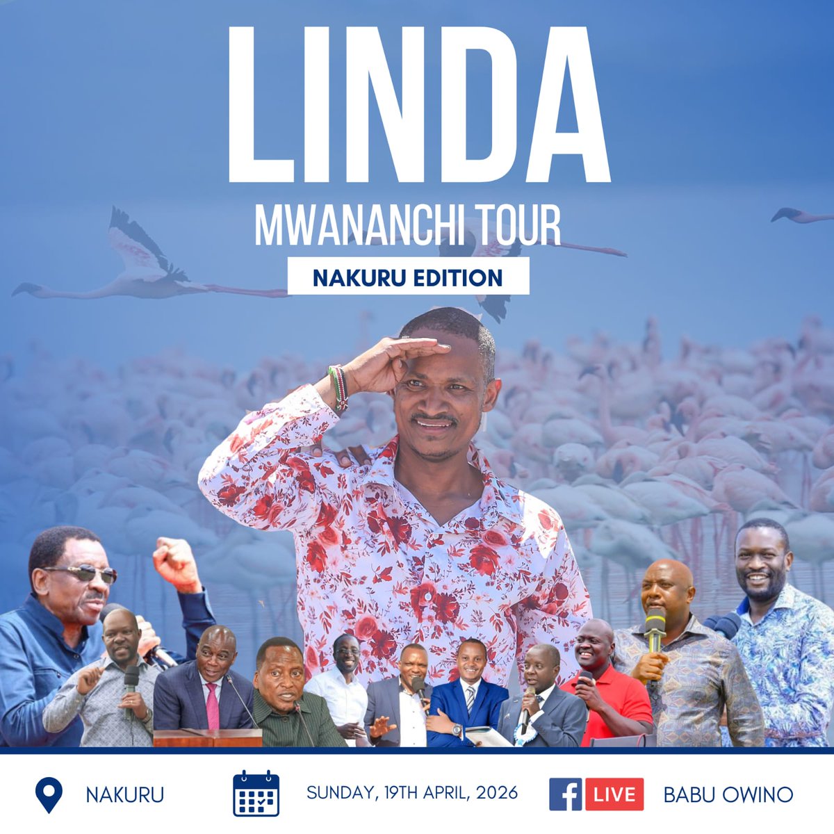 Babu Owino on Linda Mwananchi Nakuru tour.
Baada ya Baba ni Babu