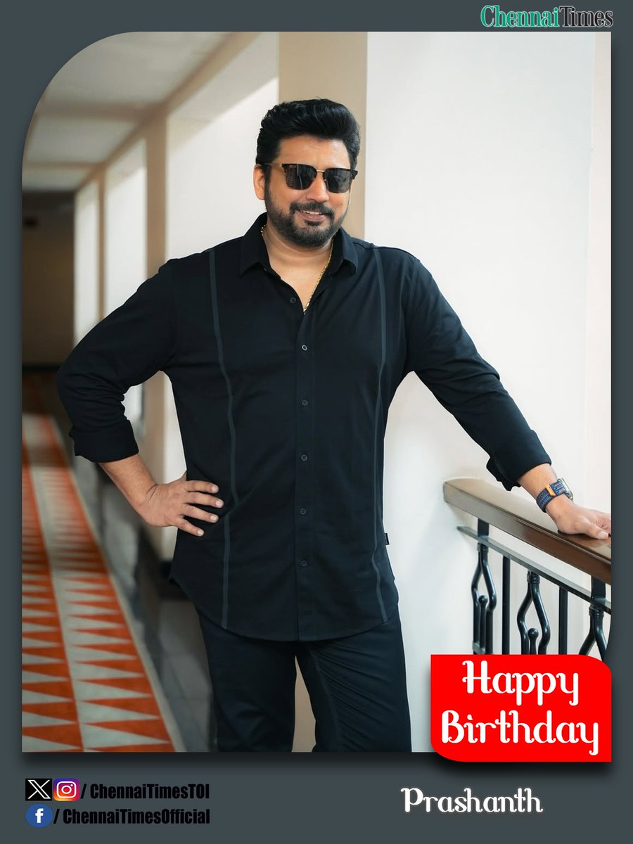 ChennaiTimesTOI's tweet photo. Here's wishing actor #Prashanth a very happy birthday and a wonderful year! 

#HappyBirthdayPrashanth #HBDPrashanth https://t.co/FbmYvhcWI2