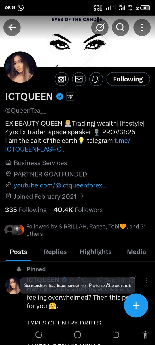 Melchi44's tweet photo. @FortuneMMXM @GoatFunded @EdwardXLreal @QueenTea__ Done sir ... I have been following u for more than 8months na
@1meajay 
@Beehabufx 
@ForexTvOfficial https://t.co/PaInl9mKWC