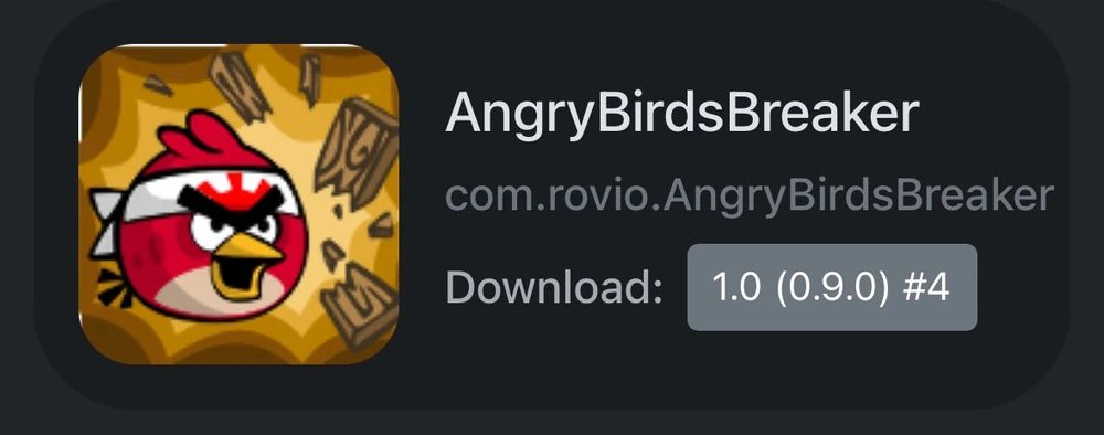SurreMediaFacts's tweet photo. During the TestFlight Teraleak in 2023, there was a unreleased Angry Birds game called "Angry Birds Breaker", it was created by rovio sometimes before 2015.

Theres not much infomation about it being the metadata and the icon, since the game has become lost as of now. https://t.co/5VnBQyEJFj