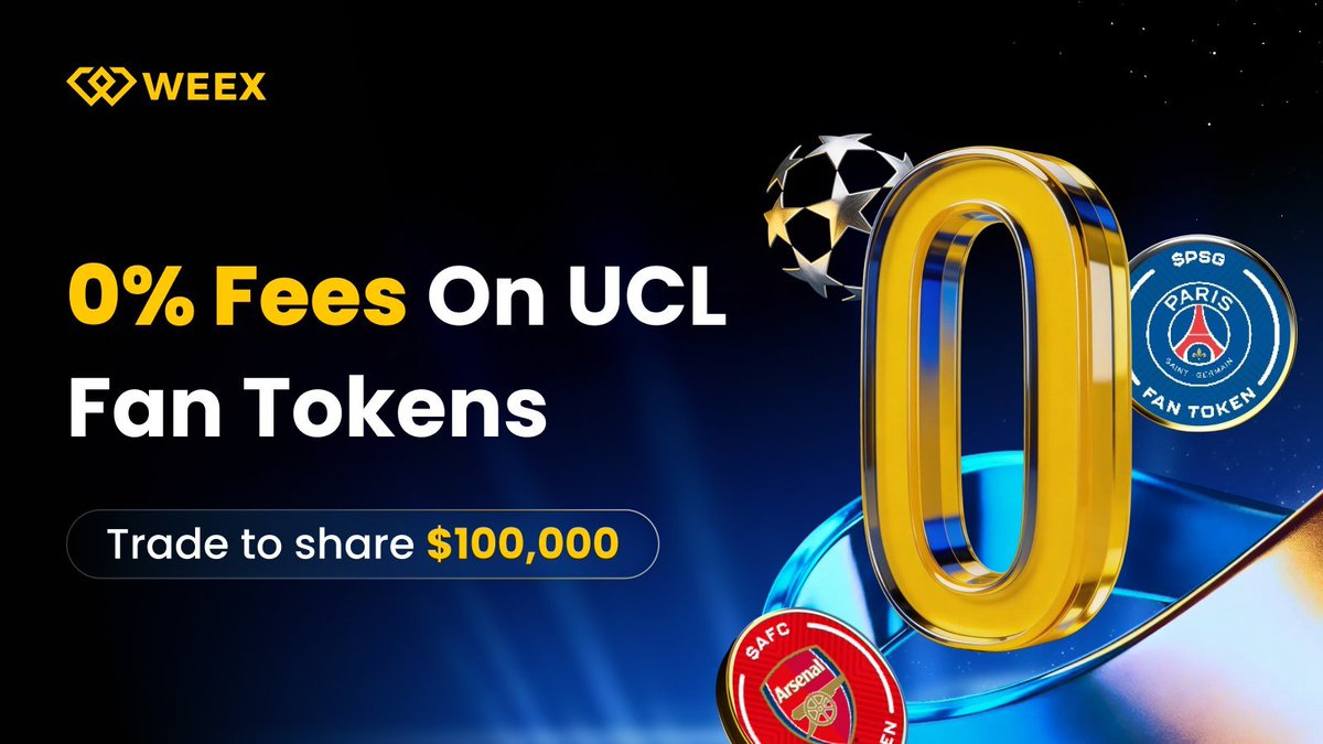 WEEX_Official's tweet image. 🆕 New to WEEX?

Complete 3 steps and unlock a Mystery Box worth up to $18 from the $20,000 pool:

1️⃣ Net deposit ≥ $100
2️⃣ First spot trade in eligible UCL fan tokens
3️⃣ Futures volume ≥ $1,000

Start here 👉 app.sensor.weex.tech:8106/t/e9s

#WEEX #CryptoRewards #UCL