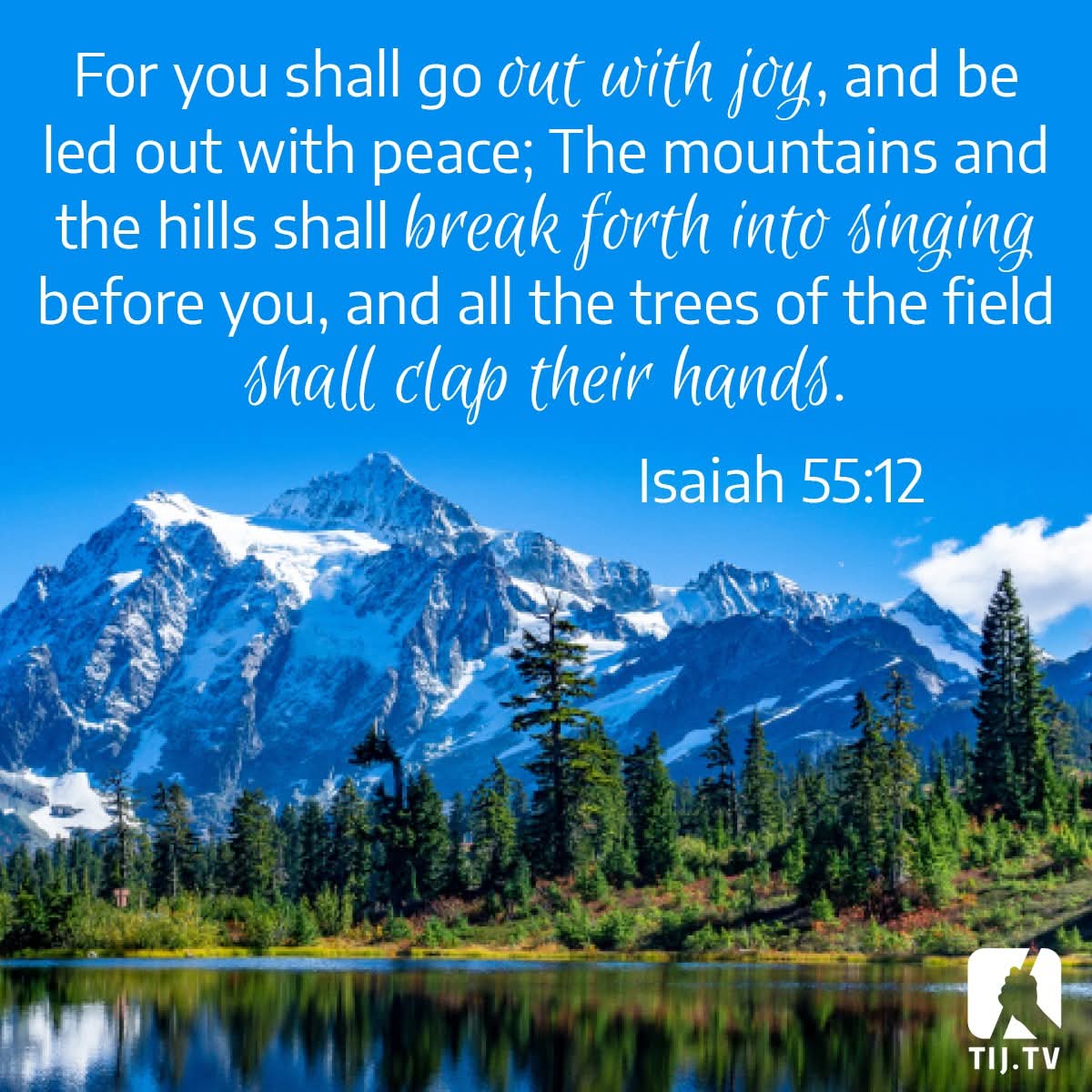 Godwakeupcall's tweet image. "For you shall go out with joy, and be led out with peace; the mountains and the hills shall break forth into singing before you, and all the trees of the field shall clap their hands." Isaiah 55:12 [NKJV]

#Joy #Peace #Blessing #Creation #Praise #GodsPromise #Hope #bibleverse