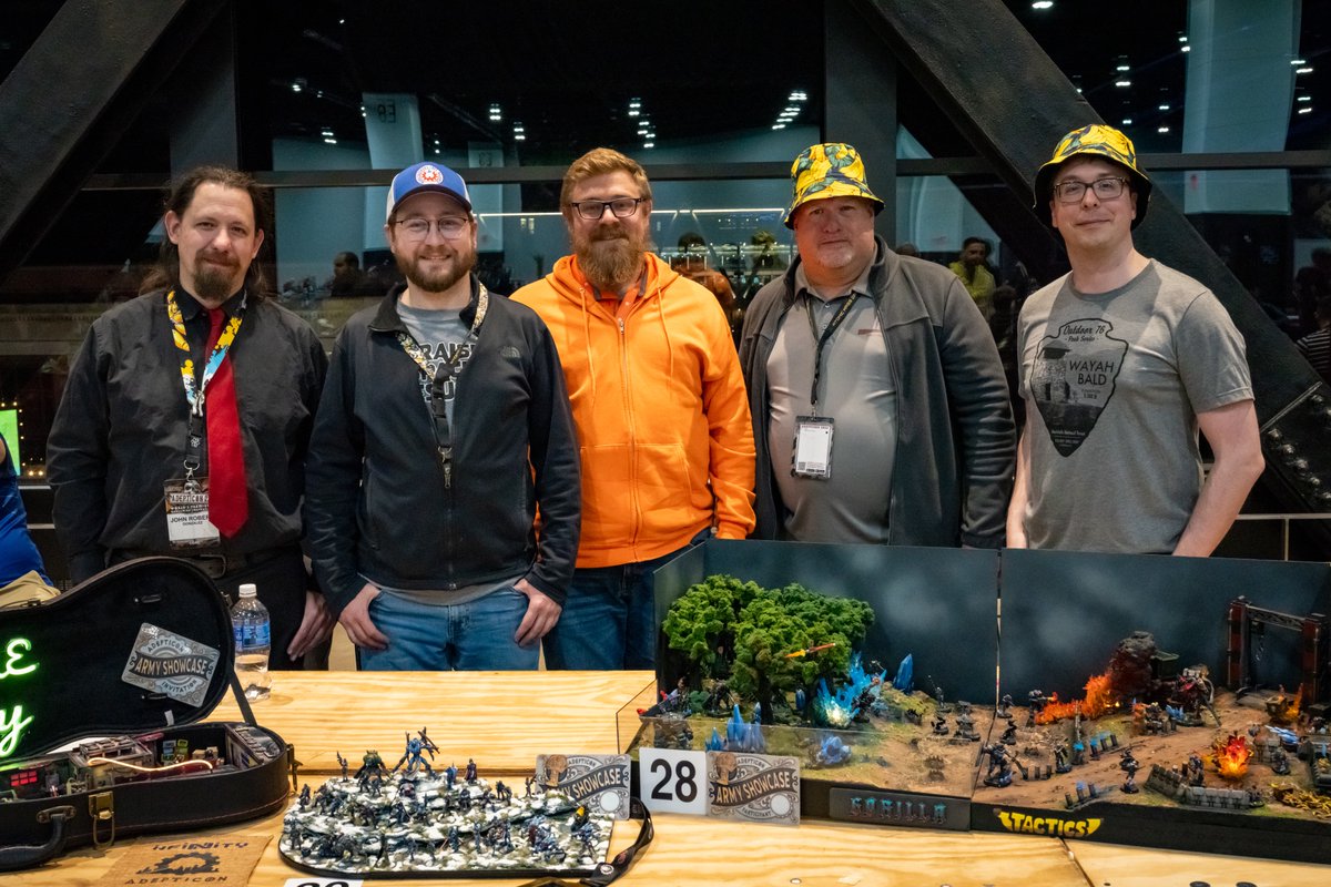 AdeptiCon 2026 in pictures.
We can't choose our favorite highlight of the event: tournaments, contests, the seminar packed to the rafters, our Warcors team and their endless passion, our colleagues from <a href="/warsenalgames/">Warsenal</a> ... thank you all 🧡!
#AdeptiCon2026 #Wargaming