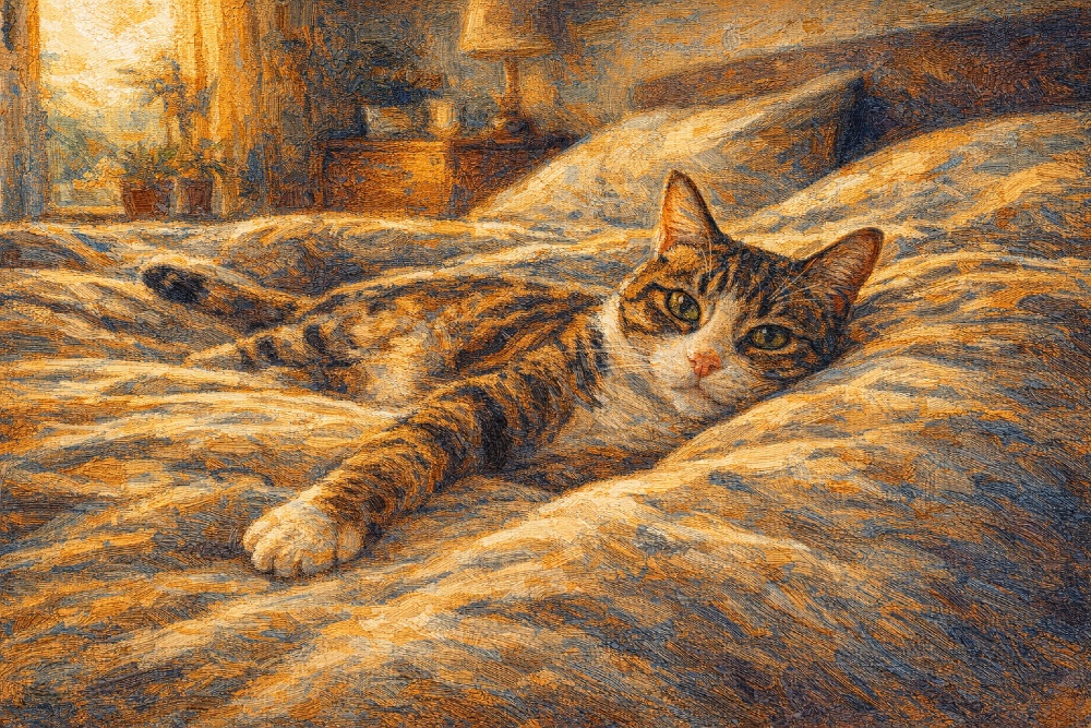 PictofyAI's tweet image. Oh, you’re awake

#cozy 
#peaceful 
#pictofy