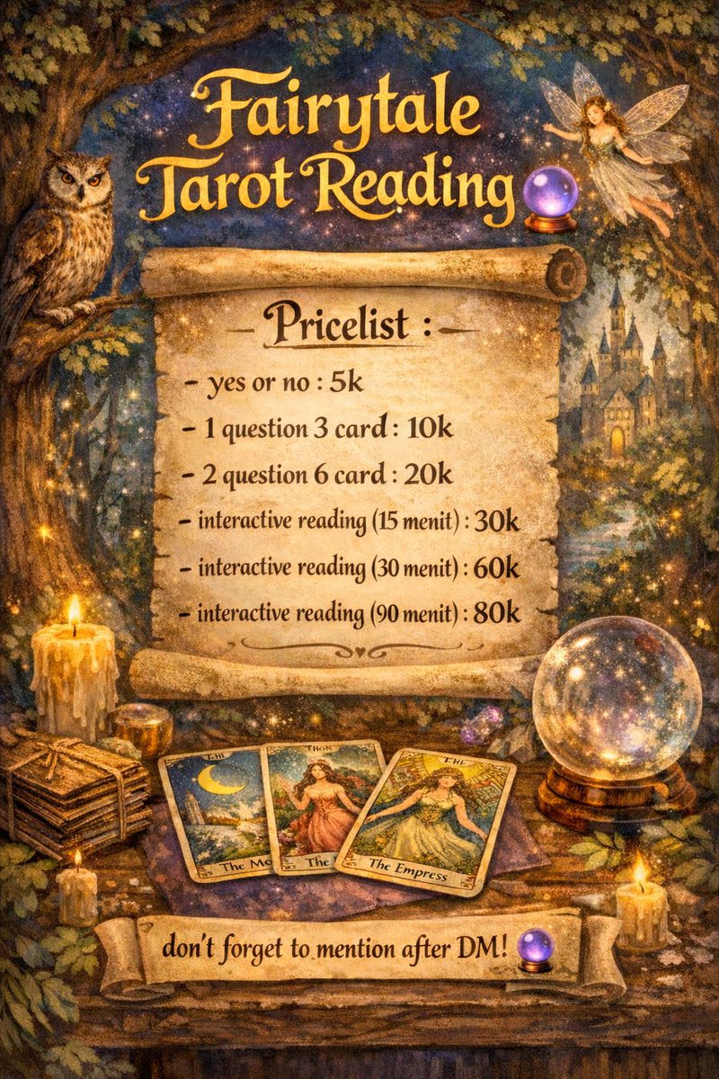fairytale tarot 🔮 ! @ AFTER DM tweet media