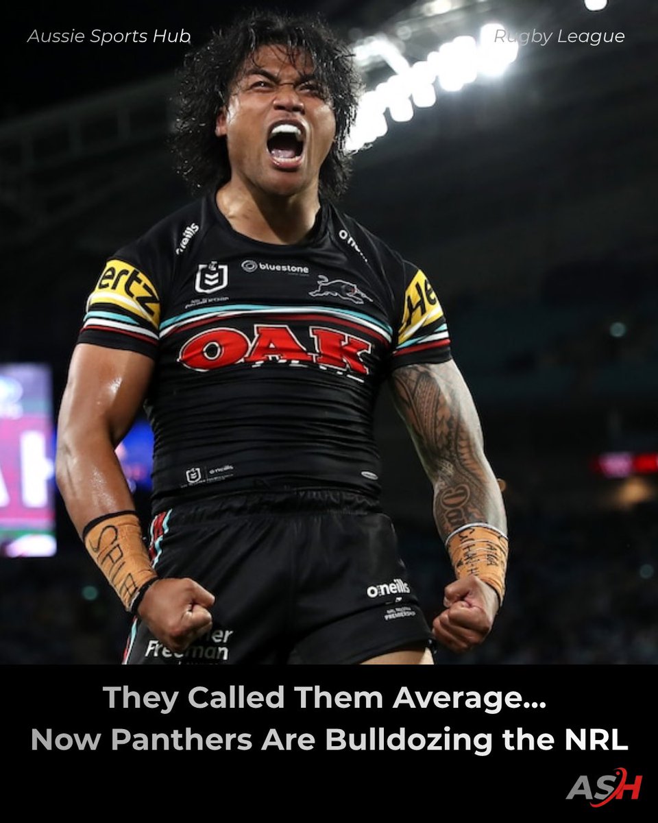 aussiesportshub's tweet photo. Penrith Panthers were once the NRL’s “average team.”
Now the league looks average when they show up.
#NRL #PenrithPanthers #NRL2026 #RugbyLeague #Panthers #Footy #NRLHighlights #NRLFans #RugbyLeagueLife #SportsDebate #FootyCulture #NRLNews #ViralSports #aussiesportshub https://t.co/CLCqUJT4Yl