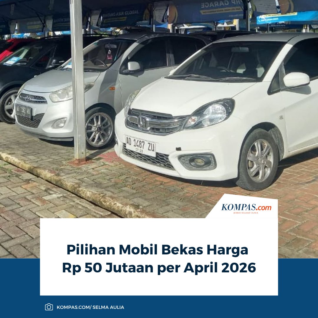 kompascom's tweet photo. Mobil bekas Rp 50 jutaan masih jadi pilihan bagi konsumen dengan dana terbatas, dengan opsi beragam mulai city car hingga MPV tua yang layak untuk harian, keluarga, hingga usaha.
Baca Selengkapnya 👇🏻
https://t.co/o6IfJ3s5z0
~NA #MobilBekas #MobilMurah #CityCar #MPV https://t.co/V7PyaWOZ8k
