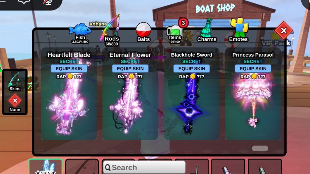 whatcila's tweet photo. wts skin rod fish it

Eclipse katana 50k
Princess parasol 55k
Heartfelt blade 35k
Divide blade 35k
Frozen krampus 40k
Eternal flower 40k
Blackhole sword
Binary Edge + bait skin 50k
Pink present lance 15k https://t.co/S2erMhAnYz