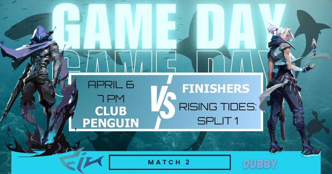 finishersgg's tweet photo. The second game of @waveoce Rising Tides is tonight! ๐ฅ
Finishers vs Club Penguin in a BO3 at 7:00pm AEST, ๐ watch and support live tonight on https://t.co/jfk2iTEMwm
We're here to play and we finish what we started ๐
#finishers #valorant #waveoce #tournamanet #gameday https://t.co/JefQQcFEFe