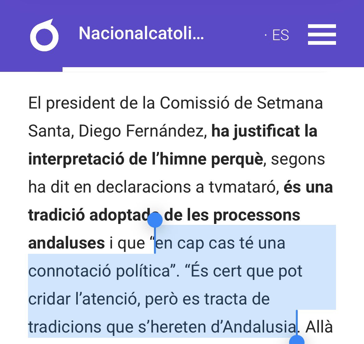 aleixclario's tweet photo. La justificació és lamentable: “en cap cas té una connotació política; es tracta de tradicions que s’hereten d’Andalusia”. L’himne d’Espanya té connotació política, sobretot després del 2017, i vivim a Catalunya, no a Andalusia. Ja n’hi ha prou https://t.co/bAZYiiFTfq https://t.co/rfApj3AL2l
