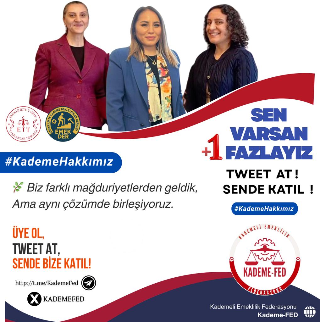 <a href="/EmekDerResmi/">EMEK-DER</a> Gece gündüz demeden çalışan 2000 sonrası girişlilerin sesini duyun. Adalet geç gelmesin🇹🇷✊. <a href="/KademeFed/">Kademeli Emeklilik Federasyonu</a> #KademeEmekAdalet
