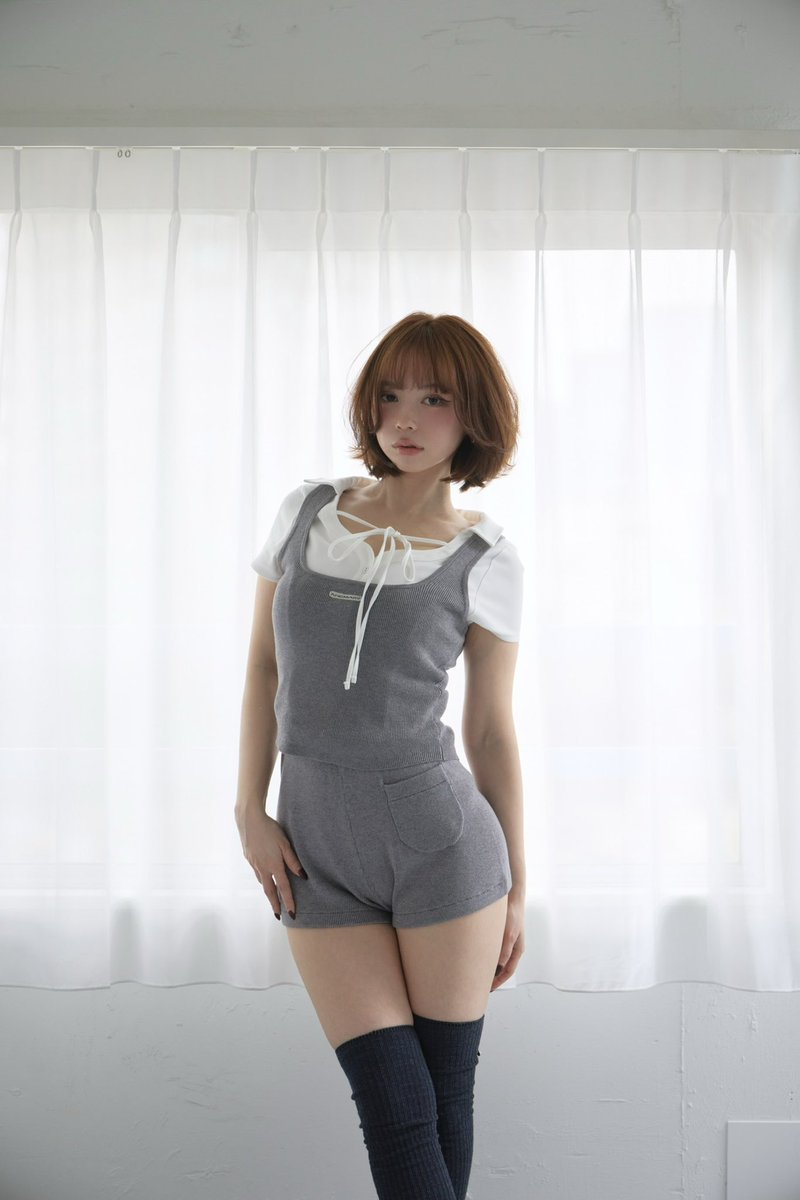 Carlie logo set up color gray/black ¥18,700-tax in 厚みのある