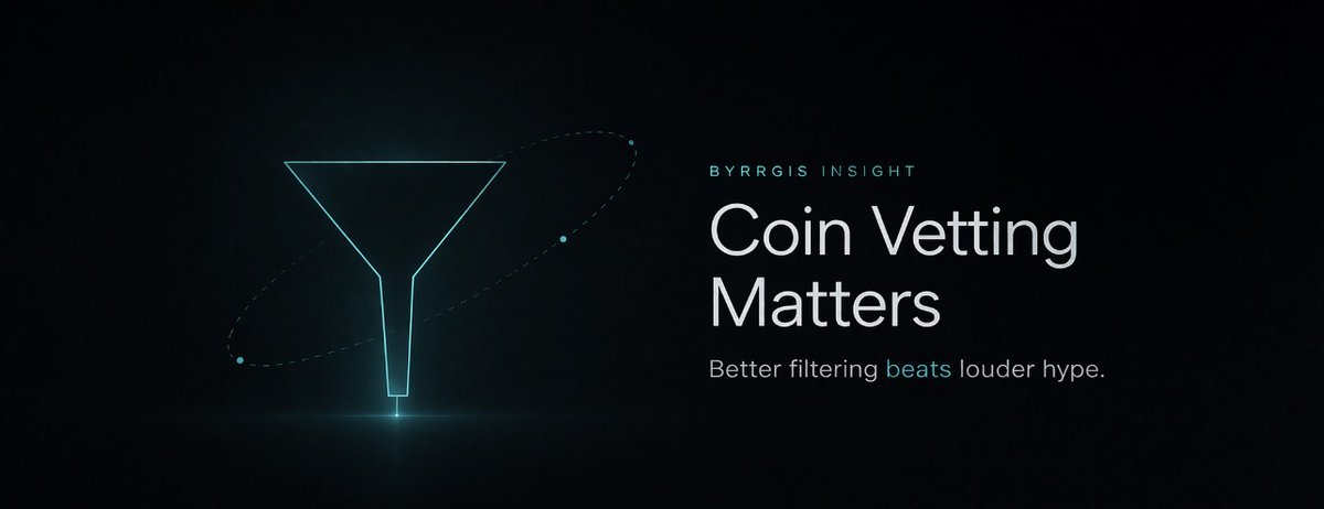 The market does not need more tokens.

It needs better filtering.
Coin vetting is not extra.
It is the job.