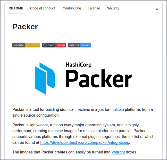 tom_doerr's tweet photo. Builds identical machine images for multiple platforms

https://t.co/mTqxuCE2US https://t.co/R6eRG1DY1i