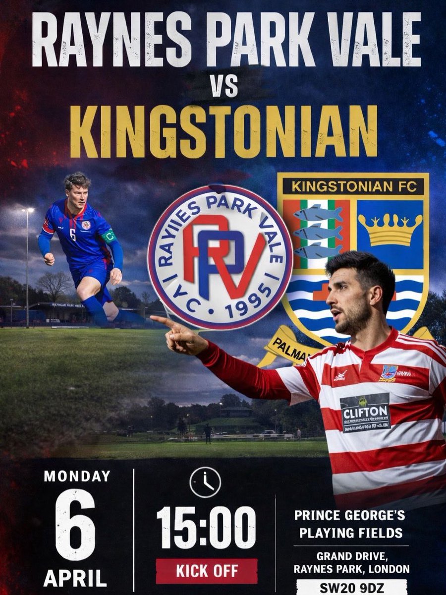 KingstonianFC's tweet photo. Game Day @RPVFC https://t.co/5hP1xI5LNB
