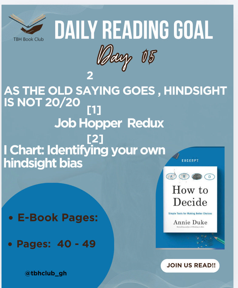 TBHClubgh's tweet photo. Day 05/30……….We are reading! 

Join the community of readers at TBH Book Club. We are raising visionary leaders for Africa through reading and mentoring.
#bookclub #readingclub #personaldevelopment #personalgrowth #Mindset #vision  #tbhbookclubgh. https://t.co/cLGfMOYf51