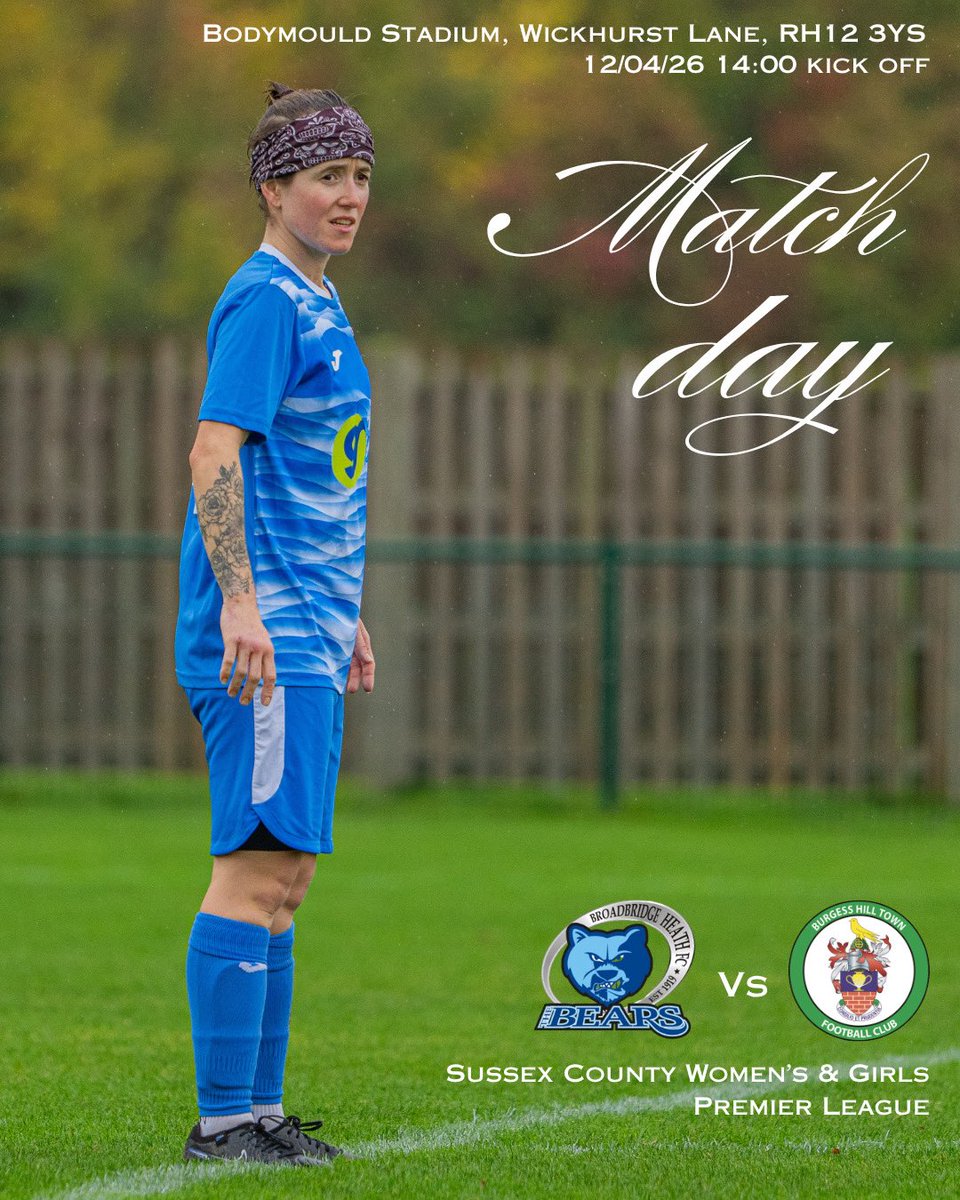 Back on home turf this weekend as we take on Burgess Hill Town Women in a home league fixture!

Kick-off: 2PM
Come down and show your support!

Please note the clubhouse will be unavailable as @darrylavery91 has claimed it for the twinnies’ 1st birthday party 😂 How are they 1