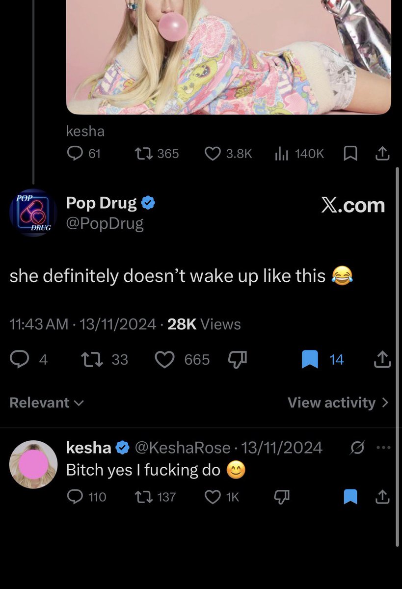 getting noticed by both Katy and Kesha is literally something else 😭😭