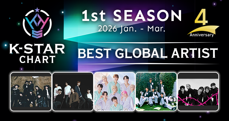 kstar_pj's tweet image. ✨🪐K-STAR 2026「1st Season 」🪐✨
K-STAR CHAR🎊

🎤Best Global Artist🎤

📅4/7(Tue.)～4/21(Tue.)
Vote▶️tinyurl.com/yjj6bahc

#KSTAR #IDOLCHAMP