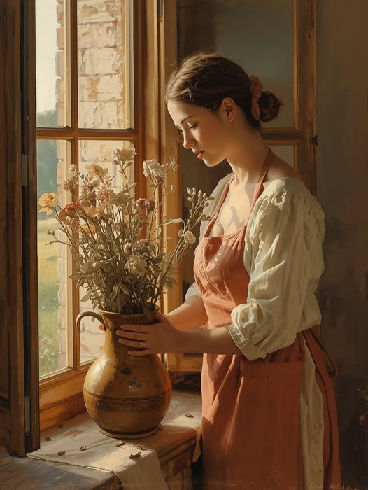 Make_u2_happy's tweet image. 🎨#art #arte 
Soft light, gentle hands, and a heart full of simple beauty.