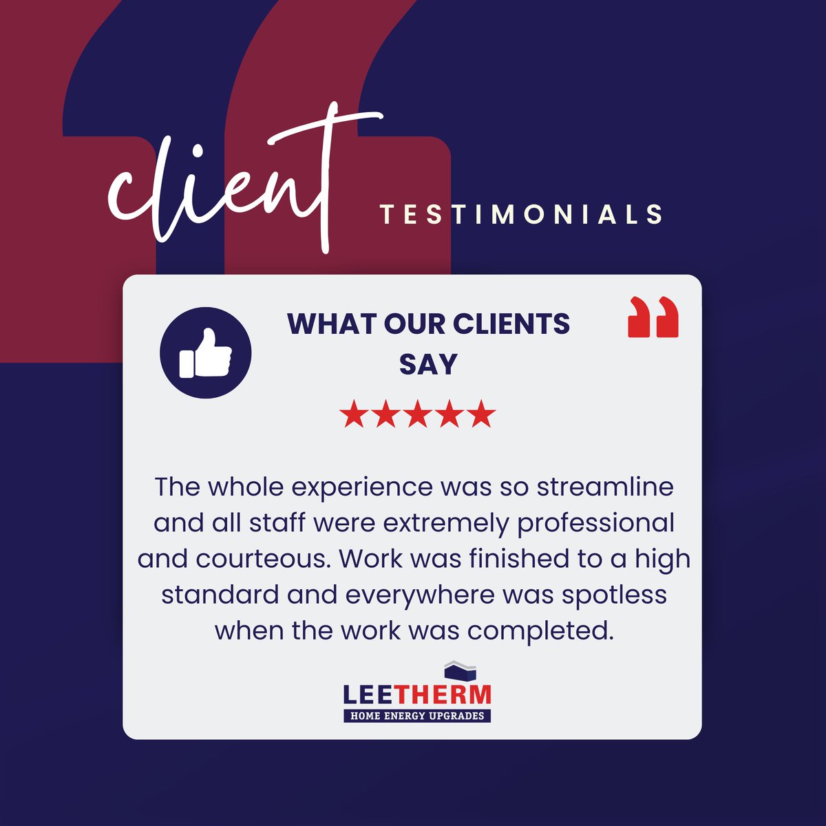 Leetherminsulat's tweet image. Why homeowners choose Leetherm 👇

We value feedback 🙌 -  it helps us improve &amp;amp; make sure every retrofit project is done right.

Thinking about upgrading your home? Start here 👇
 leetherm.ie/oss

#Leetherm #DeepRetrofit #EnergyEfficiency #OneStopShop