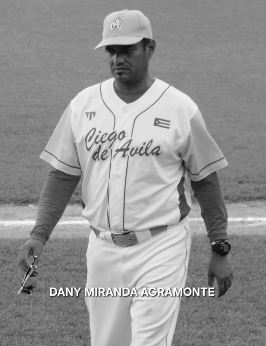 elpinceltva's tweet photo. #Importante
FALLECIÓ  DANY MIRANDA AGRAMONTE
El campeón olímpico  Dany Miranda Agramonte, falleció  este domingo en el hospital Antonio Luaces Iraola, víctima de una grave afección estomacal. quien como manager llevó a #CiegodeAvila al título en la Tercera Liga Élite de #Béisbol https://t.co/0jlFPWRviA