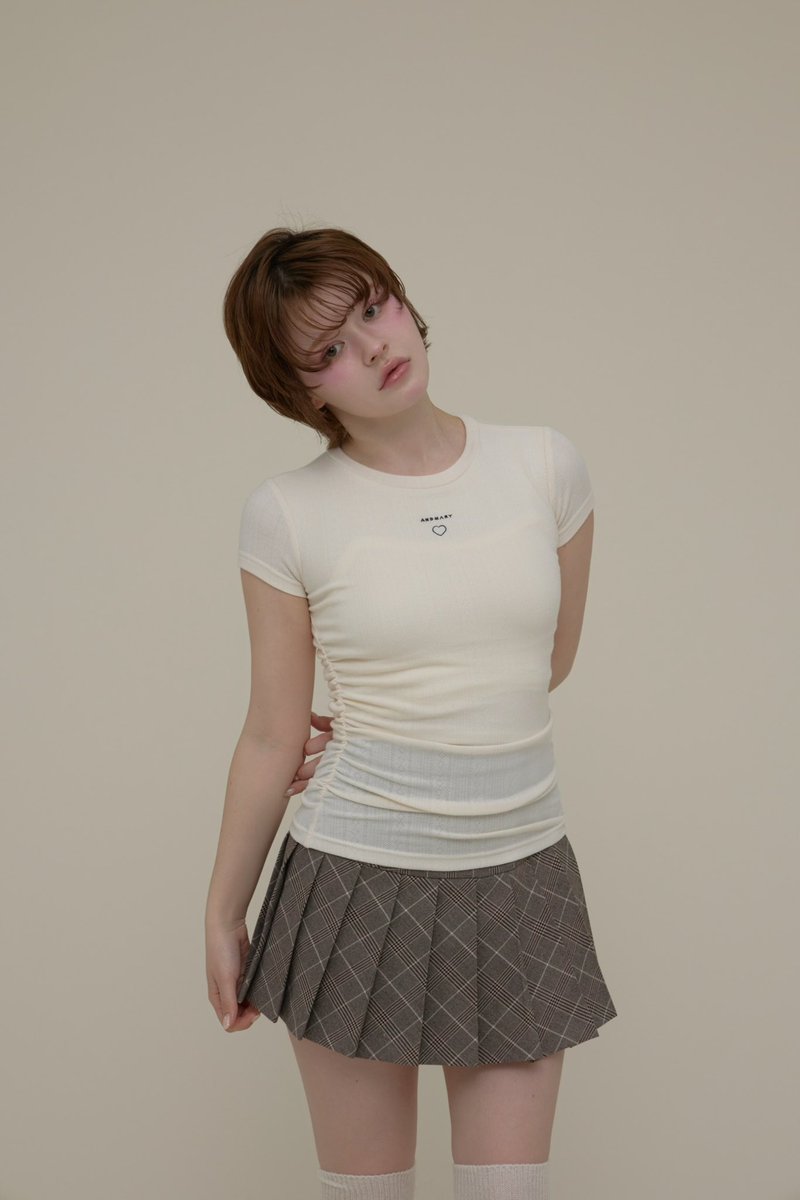 Mary tops set color multi ¥19,800-tax in ハートモチーフとロゴ刺繍