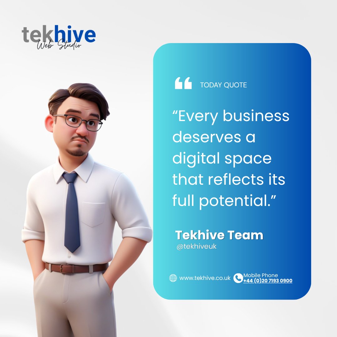 Because your brand is more than just a logo, it’s an experience.

Check our website!
tekhive.co.uk

Etsy: etsy.com/uk/shop/Tekhiv…

#webdesign #digitalbranding #businessgrowth #websitedesign