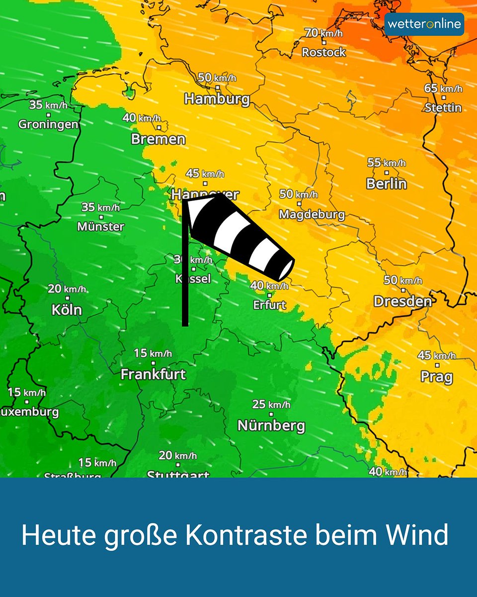 WetterOnline's tweet image. Der Nordosten bekommt heute nochmal viel Wind ab 🌬️💨 – teils mit Sturmböen an der Ostsee!
Im Südwesten bleibt es dagegen ruhig.
Dazu ein meist freundlicher Mix aus Sonne und Wolken 🌤️🙂

Alle Details im Link 🔗to.wetteronline.de/ruppige-boen 

#Wetter #Wind #Ostermontag #Deutschland